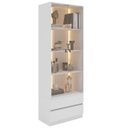 Ver imagem 5 de Cristaleira 2 Portas 2 Gavetas com LED e Portas de Vidro Liz Yescasa Branco