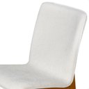 Ver imagem 3 de Kit 2 Cadeira de Jantar Estofada Alice Boucle Branco Base Madeira Castanho