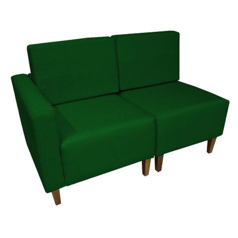 Poltrona Decorativa Alicia Lado Direito Suede Verde Pés Madeira Mz Decor