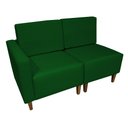 Ver imagem 1 de Poltrona Decorativa Alicia Lado Direito Suede Verde Pés Madeira Mz Decor