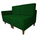 Ver imagem 2 de Poltrona Decorativa Alicia Lado Direito Suede Verde Pés Madeira Mz Decor