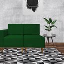 Ver imagem 3 de Poltrona Decorativa Alicia Lado Direito Suede Verde Pés Madeira Mz Decor