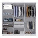 Ver imagem 4 de Guarda-Roupa Casal 6 Portas 2 Gavetas Paris Branco