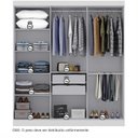 Ver imagem 5 de Guarda-Roupa Casal 6 Portas 2 Gavetas Paris Branco