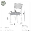 Ver imagem 4 de Conjunto para Sala de Jantar com Mesa Oval e 4 Cadeiras Estofadas Encosto Telado 100% MDF Bolonha Verde/Freijó/Off White