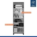 Ver mais imagens de Conjunto 2 Armários Multiuso Infantil 2 Portas com Chave e 5 Prateleiras Asteca