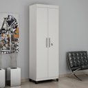 Ver imagem 3 de Conjunto 2 Armários Multiuso Infantil 2 Portas com Chave e 5 Prateleiras Asteca