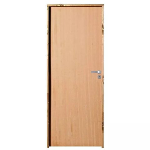 Porta de Madeira Semi-oca Padrão Angelim Lisa Bat14 Cm Eco Fech Modena Externa 210x 82 Lado Esquerdo