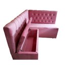 Ver imagem 1 de Canto Alemão 1,60 X 1,60 Veludo Rosê