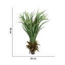 Ver imagem 2 de Samambaia Folhagem Artificial Cheia com Pote X60 Verde 80 Cm F04 - D'Rossi