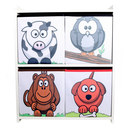 Ver mais imagens de Estante Organizadora de Brinquedos com Caixas Estampadas - Leopardo - Leão - Pinguim - Vaquinha - Or
