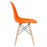 KIT - Mesa Eames com tampo de vidro 90 cm + 2 cadeiras Eiffel DSW Laranja - 6