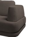 Ver imagem 5 de Sofá de Canto Modulado Vercelli 522cm com Almofadas Soltas e Puff Veludo Luxo Marrom G92 - Gran Belo