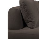 Ver imagem 7 de Sofá de Canto Modulado Vercelli 522cm com Almofadas Soltas e Puff Veludo Luxo Marrom G92 - Gran Belo