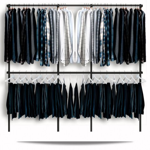 Arara de parede - 2,50m Smart black