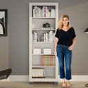 Ver imagem 4 de Conjunto 2 Armários Multiuso Infantil 5 Prateleiras Flex Branco