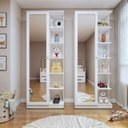 Ver imagem 1 de Conjunto 2 Armários Multiuso Infantil 1 Porta com Espelho João Pessoa