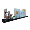 Ver imagem 5 de Kit 4 Prateleira Porta Quadros Retratos Fotos Temperos Livros e Enfeites Cor:Preto