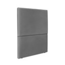 Ver imagem 1 de Cabeceira Estofada Solteiro Luna 90cm Corino Cinza