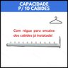 8 Araras Rt Cabideiro Suporte Fixo Organização Cabides Roupas Alta Durabilidade Aço Reforçado - 4