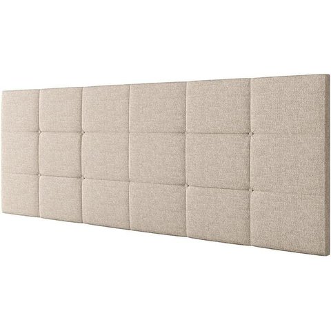 Cabeceira Painel Bia Estofada Queen Linho Bege 1,60m - Pc Móveis