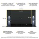 Ver imagem 4 de Painel Tv 60'' com 4 Leds e Prateleiras de Vidro Vegas