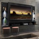 Ver imagem 1 de Painel Tv 60'' com 4 Leds e Prateleiras de Vidro Vegas