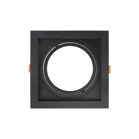 Spot Recuado de Embutir Quadrado Móvel Ar 111 Preto Taschibra