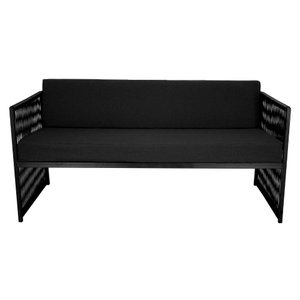 Namoradeira Santiago para Área Externa de Fibra Sintética Preto