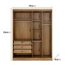 Ver mais imagens de Guarda-Roupa Casal 9 Portas 3 Peças Modulado Cairo Marrom/Cumaru/Fendi