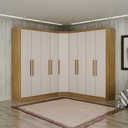 Ver imagem 1 de Guarda-Roupa Casal 9 Portas 3 Peças Modulado Cairo Marrom/Cumaru/Fendi