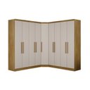 Ver imagem 3 de Guarda-Roupa Casal 9 Portas 3 Peças Modulado Cairo Marrom/Cumaru/Fendi