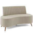 Ver imagem 1 de Sofá Chaise Living 2 Lugares 135cm para Sala Cayman K01 Veludo Bege