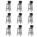 Ver imagem 1 de Conjunto 9 Banquetas Altas Bistrô de Madeira Lisboa:preta