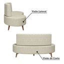 Ver imagem 5 de Sofá Living 2 Lugares com Pés em Madeira Maciça 160cm Roseau Yescasa
