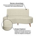 Ver imagem 6 de Sofá Living 2 Lugares com Pés em Madeira Maciça 160cm Roseau Yescasa