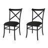 Cadeira Katrina Poltrona Sala Jantar Preta Kit 2 UN - 1