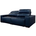 Ver imagem 1 de Sofá de Couro 2 Lugares Alabama 250cm USB M06 Cor Blue Bicolor 502 - Amarena Móveis