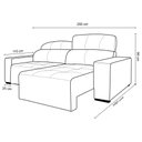 Ver imagem 5 de Sofá de Couro 2 Lugares Alabama 250cm USB M06 Cor Blue Bicolor 502 - Amarena Móveis