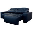 Ver imagem 4 de Sofá de Couro 2 Lugares Alabama 250cm USB M06 Cor Blue Bicolor 502 - Amarena Móveis