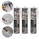 Ver imagem 1 de Kit 3 Cola Selante Pu40 Poliuretano Cinza 400g Profissional Adesivo Vedação Alta Resistência Madeira
