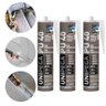 Kit 3 Cola Selante Pu40 Poliuretano Cinza 400g Profissional Adesivo Vedação Alta Resistência Madeira - 1