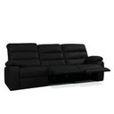 Ver imagem 2 de Sofá 3 Lugares Reclinável Retrátil 183cm Naaman Sintético Pu K01 - D'Rossi Preto