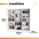 Ver imagem 3 de Estante Livreiro Multiuso 12 Prateleiras 1,71m Office Branco J&a