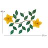Arranjo Com Flores De Ferro Parede Cozinha Moderna Decoração - Amarelo - 2