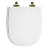 Assento Sanitário Poliéster Soft Close Sabatini Branco para Vaso Icasa com Ferragem Dourada - 1