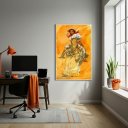 Ver imagem 2 de Quadro Decorativo Boiadeiro Umbanda - 70x50cm:moldura Branca