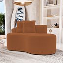 Ver imagem 2 de Kit 02 Sofás Orgânicos Living Bob 145cm 02 Lugares com 02 Almofadas Bouclê Terracota - Desk Design