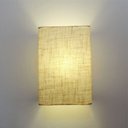 Ver imagem 2 de Arandela Retangular Retro Vivare Md-2002 Cúpula em Tecido 25/16x10cm - Bivolt - Rustico-Bege - 110V/