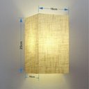 Ver imagem 3 de Arandela Retangular Retro Vivare Md-2002 Cúpula em Tecido 25/16x10cm - Bivolt - Rustico-Bege - 110V/